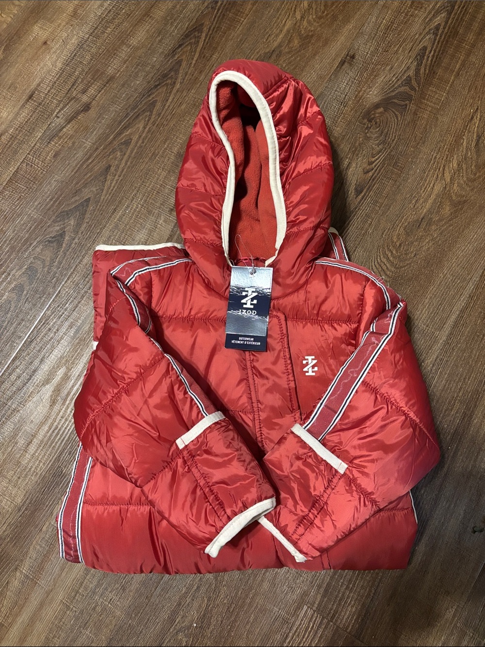 Izod Red Hooded Puffer One-Piece Snowsuit for Kids. NWT